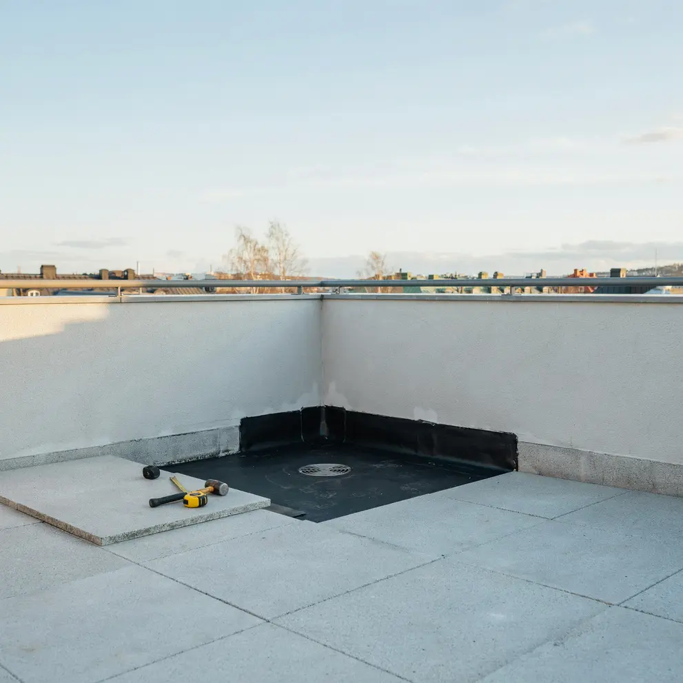 besiktning tatskikt terrass balkong takaltan skarholmen stockholm