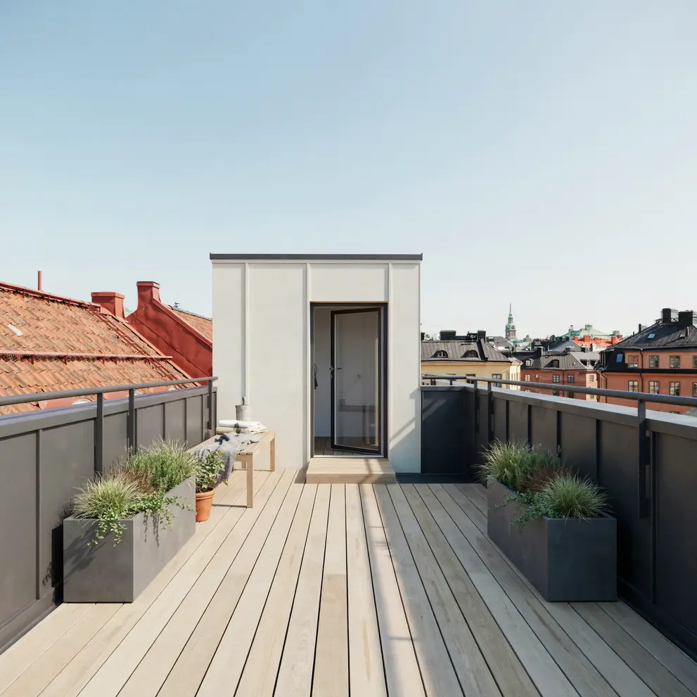 bygga takaltan i brf lagenhet skarholmen stockholm